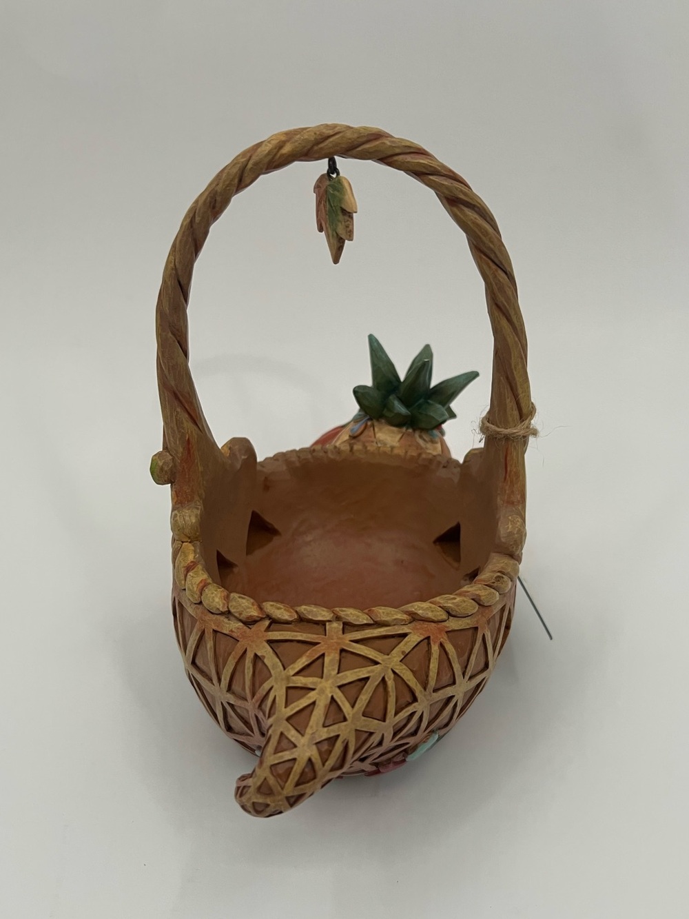 Jim Shore Hand-Painted Harvest Basket with Fall Themed Set of Eggs - Picture 4 of 6